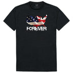RelaxedGraphicT,Forever USA Map, Black, XL