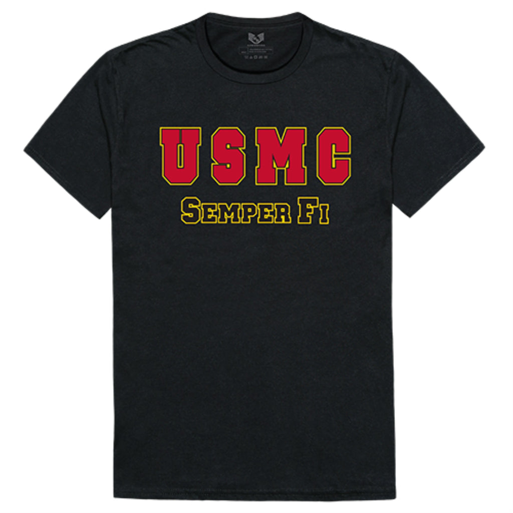 Relaxed Graphic T's, USMC, Black, L