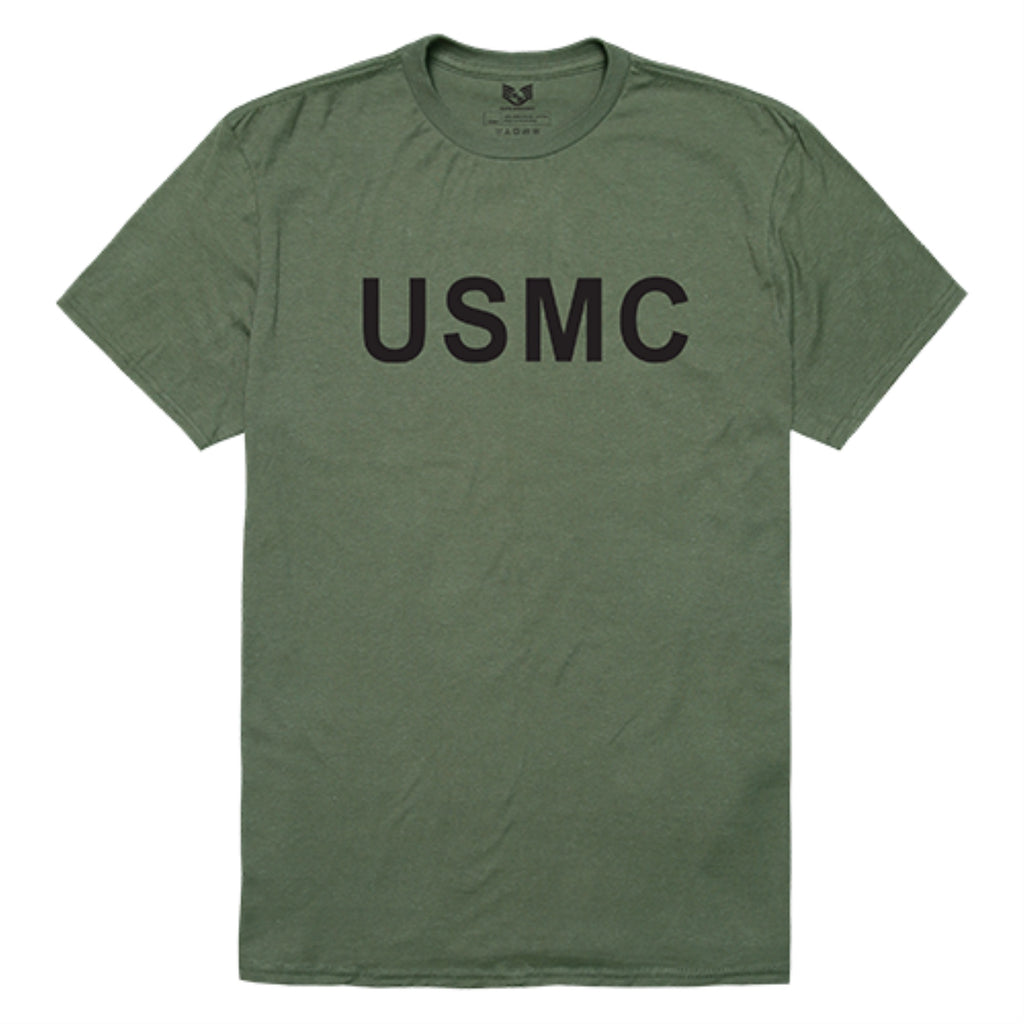 Relaxed Graphic T's, USMC, Olive, 2X