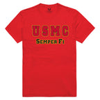 Relaxed Graphic T's, USMC, Red, S