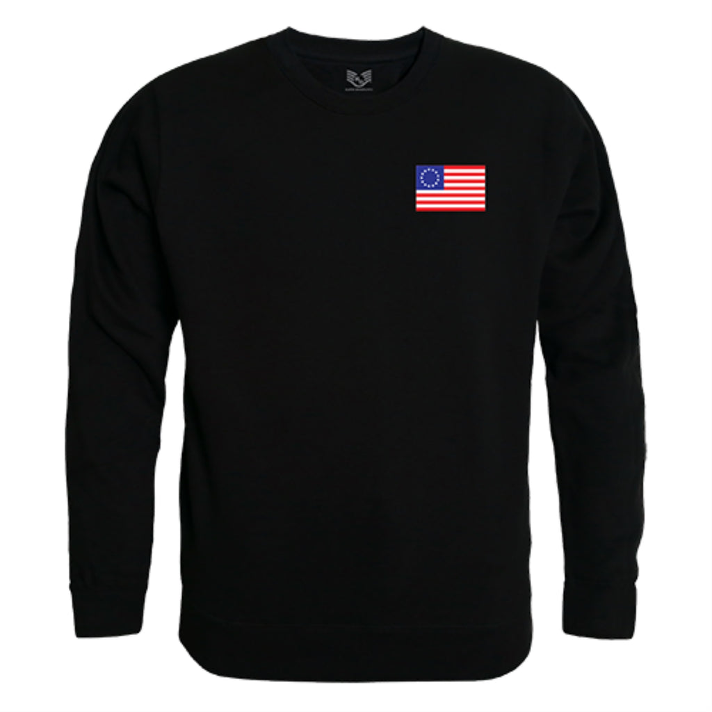 Graphic Crewneck, Betsy Ross 1, Black, 2X