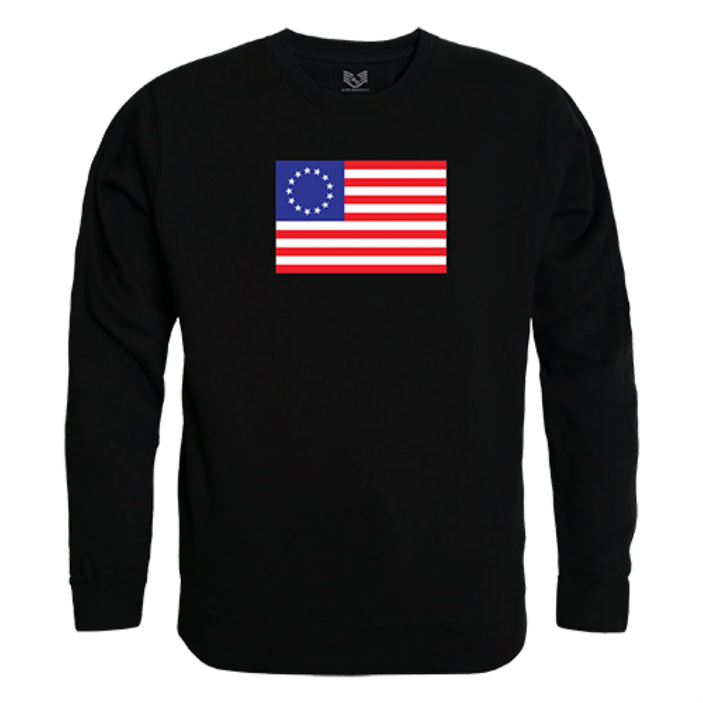 Graphic Crewneck, Betsy Ross 2, Black, XL
