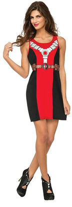 Marvel Classic Deadpool Women's Costume Tank Dress, Medium