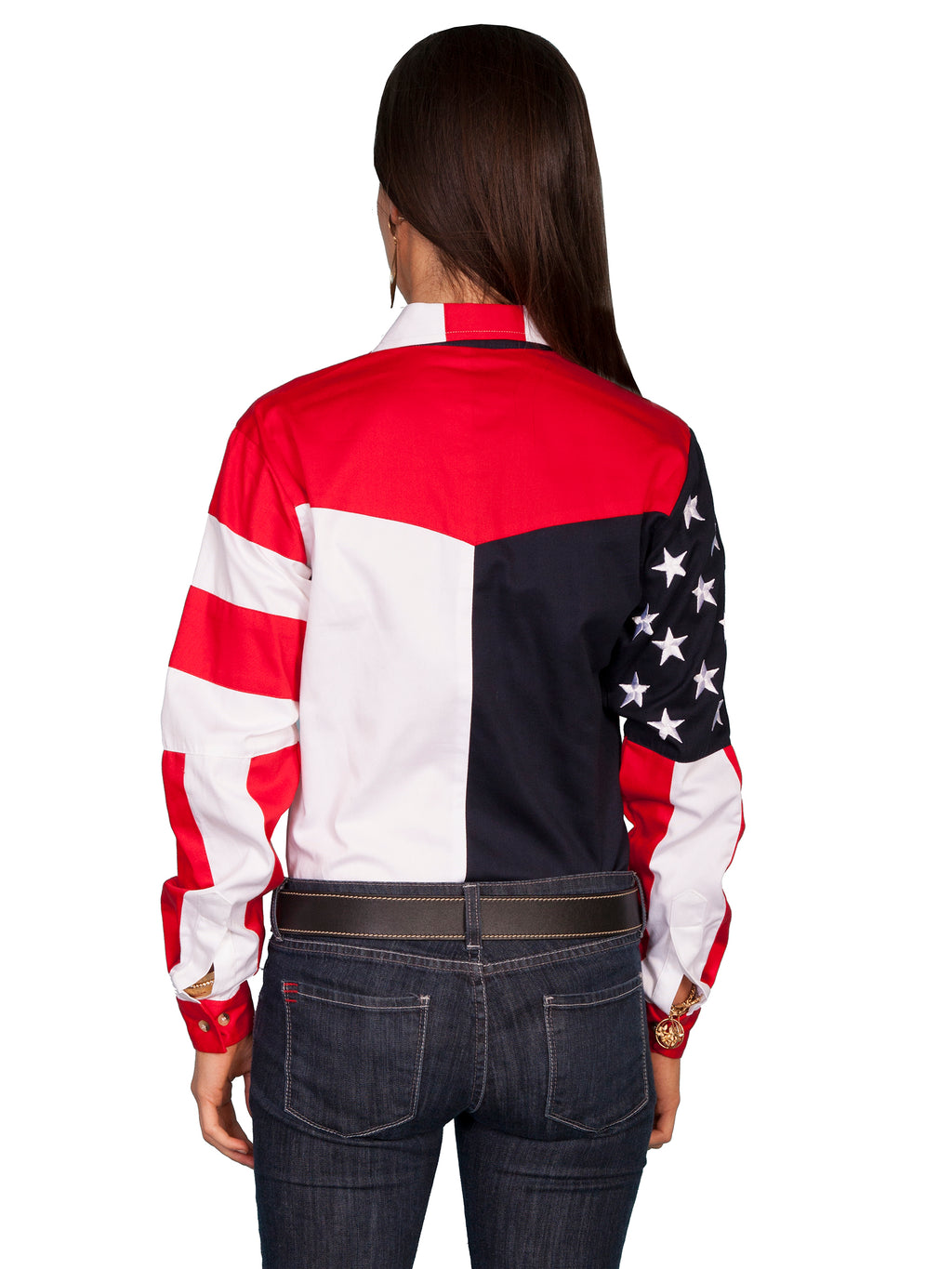 LADIES STARS/FLAG BLOUSE