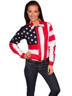LADIES STARS/FLAG BLOUSE