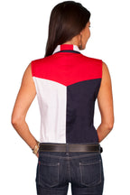 SLEEVELESS LADIES STARS/FLAG BLOUSE