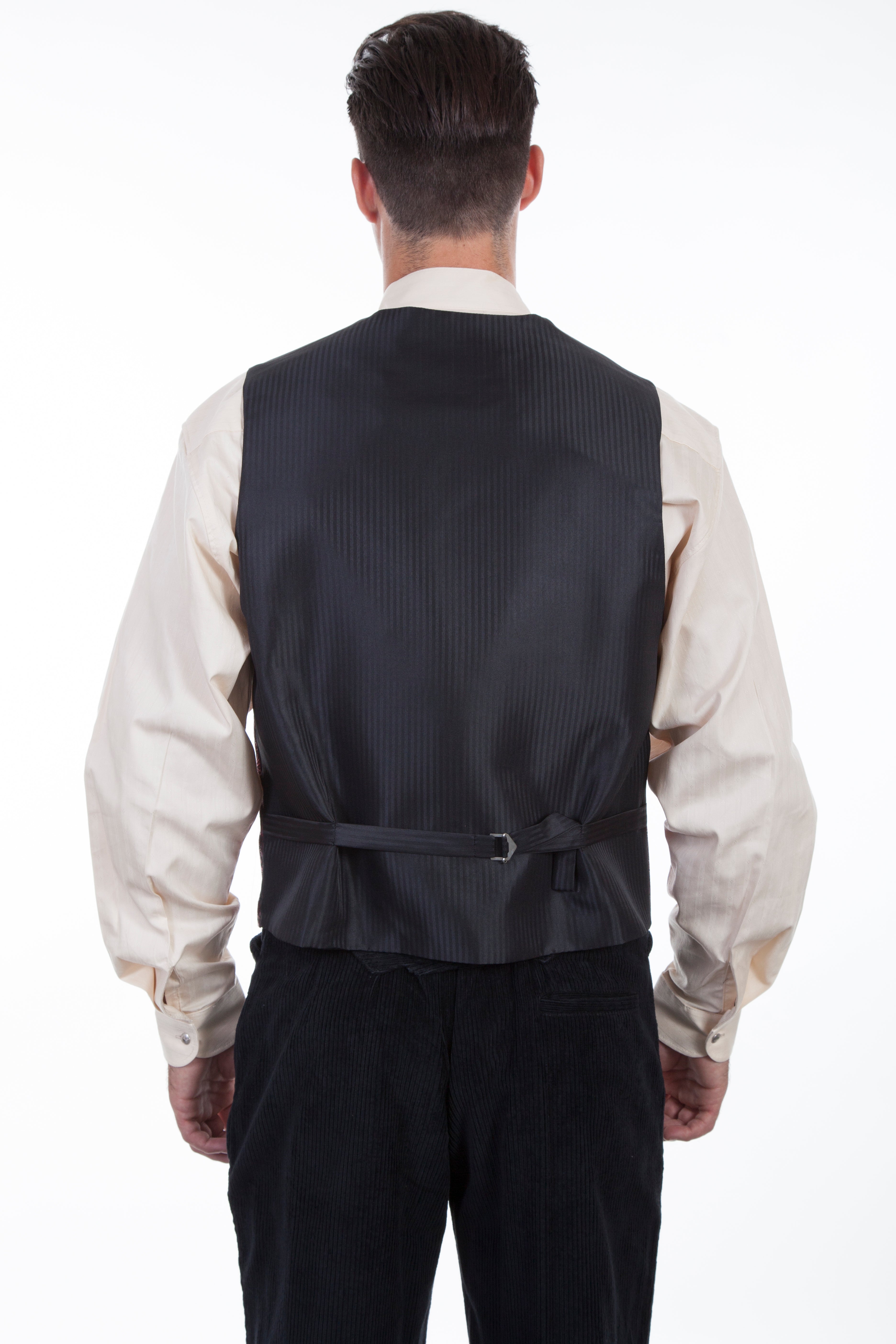 NO LAPEL PAISLEY VEST