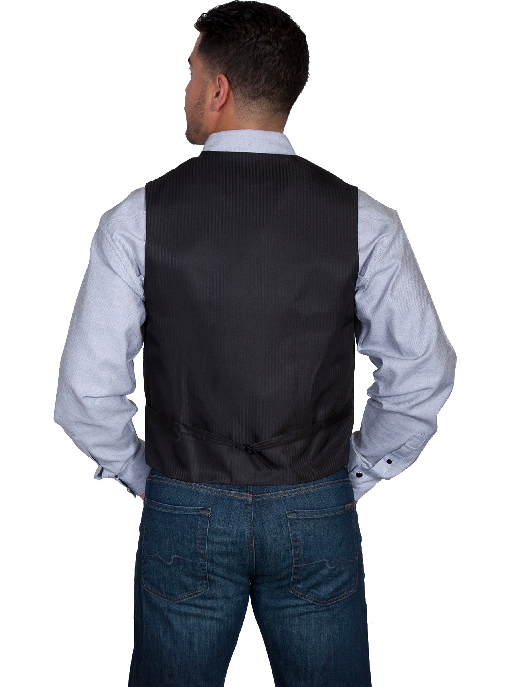 NO LAPEL DIAMOND DOT VEST
