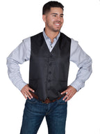 NO LAPEL DIAMOND DOT VEST