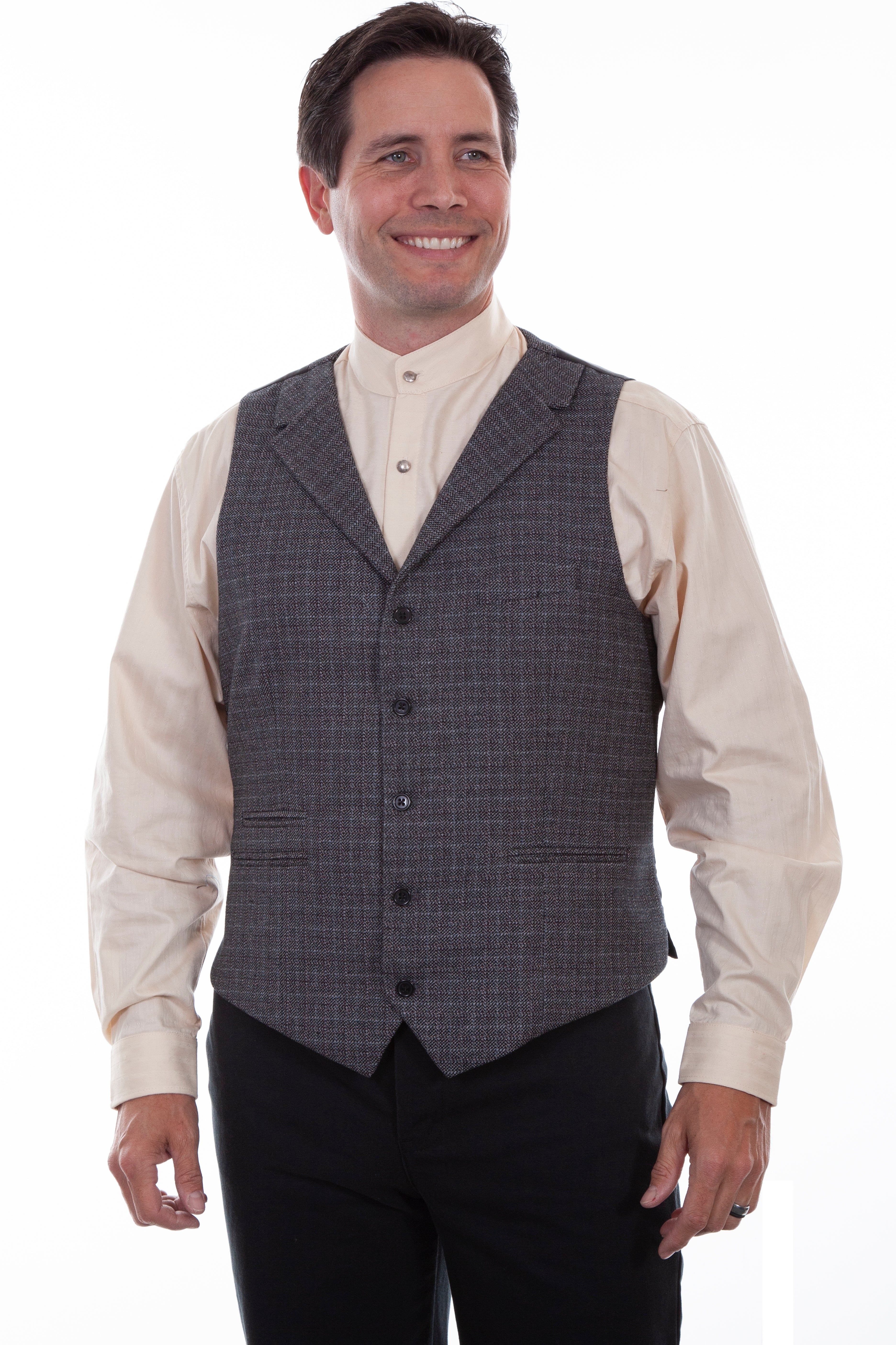 PLAID 4 POCKET POINT BOTTOM VEST