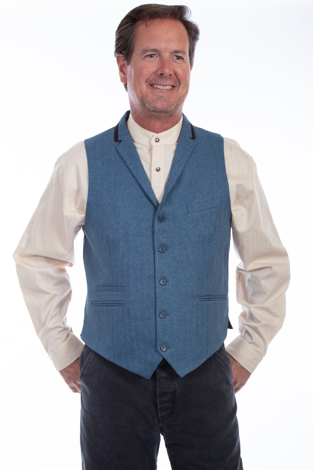 HERRINGBONE POINT BOTTOM VEST