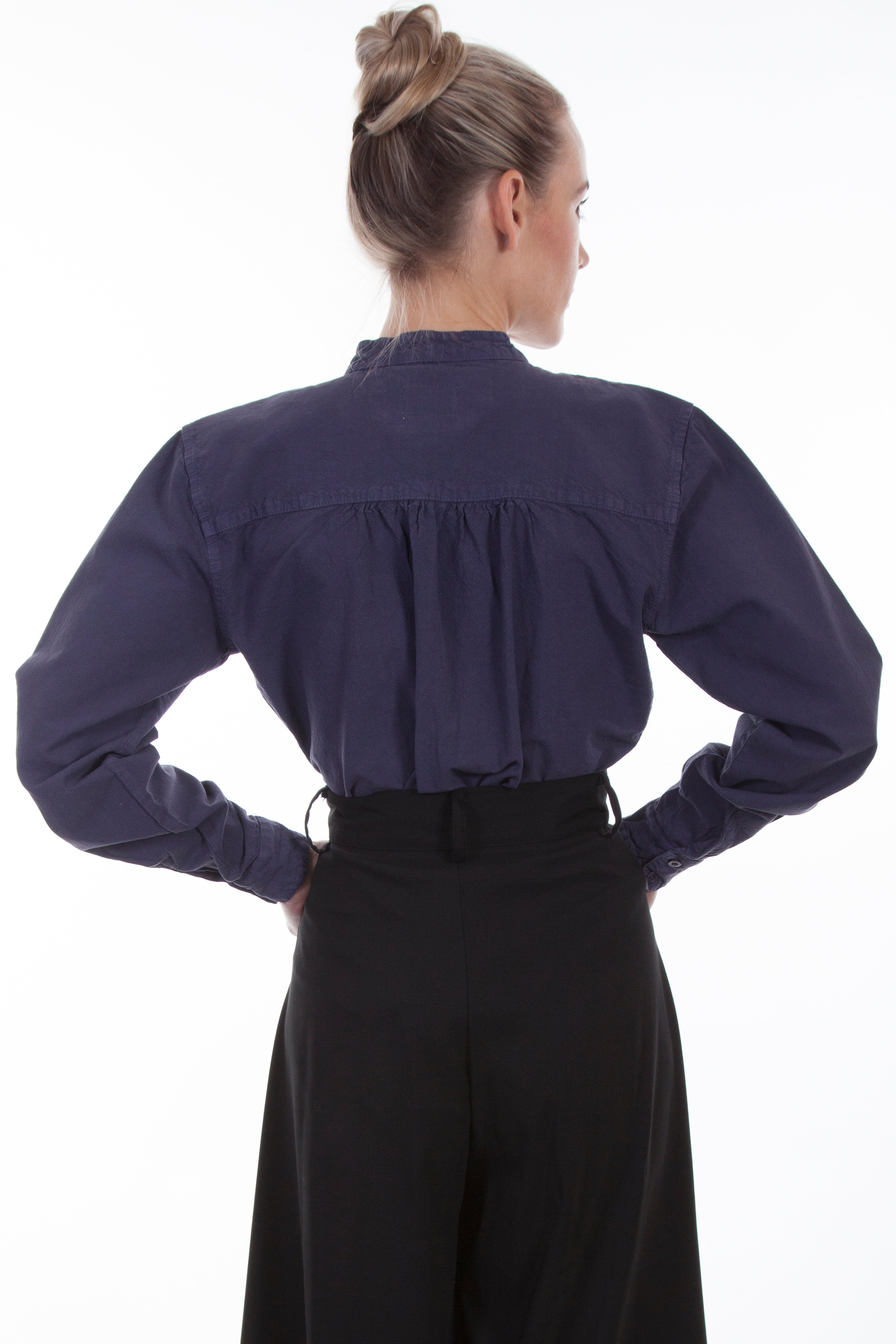 PAISLEY BIB FRONT BLOUSE