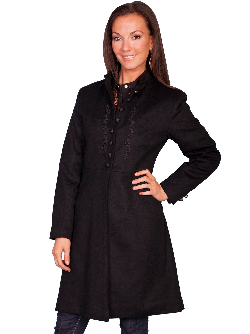 LADIES EMBROIDERED FROCK COAT