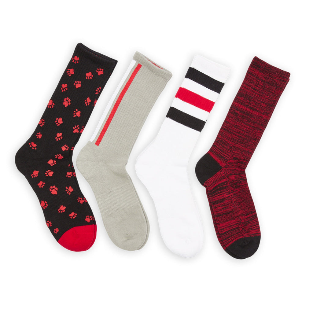 Red / Black Mixed Socks 8 Pack