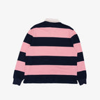 Classic Striped Rugby Shirt in Pink and Navy