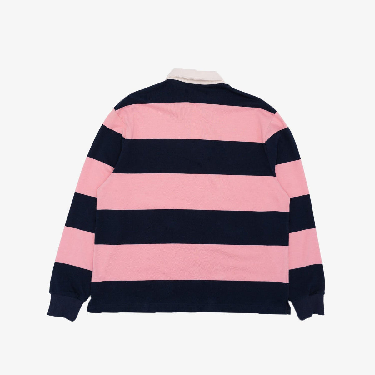 Classic Striped Rugby Shirt in Pink and Navy