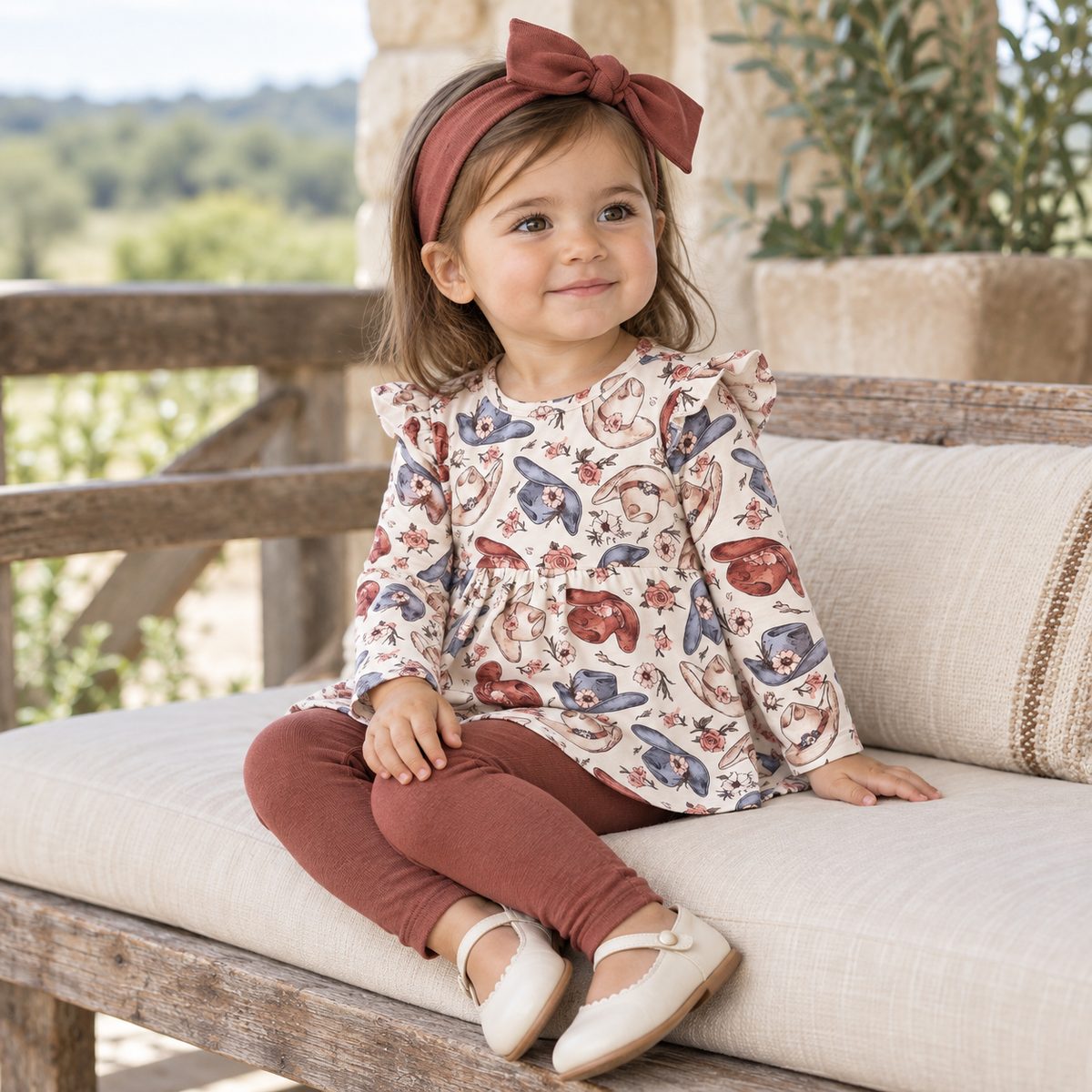 Wildflower Rodeo Cowgirl Set- Bamboo Top & Cotton Pants