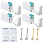 4PCS Self Hypoallergenic Nose Piercing Kit-Disposable Nose Piercing Gun with Built-in Nose Studs