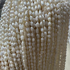 4.5 to 5.5 mm irregular baroque imitation pearl semi-finished beads for making jewelry, DIY necklaces, bracelets, and accessorie