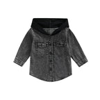 2022-06-23 Lioraitiin 0-5Years Toddler Boys Spring Autumn Coat Long Sleeve Button Down Patchwork Hooded Jackets