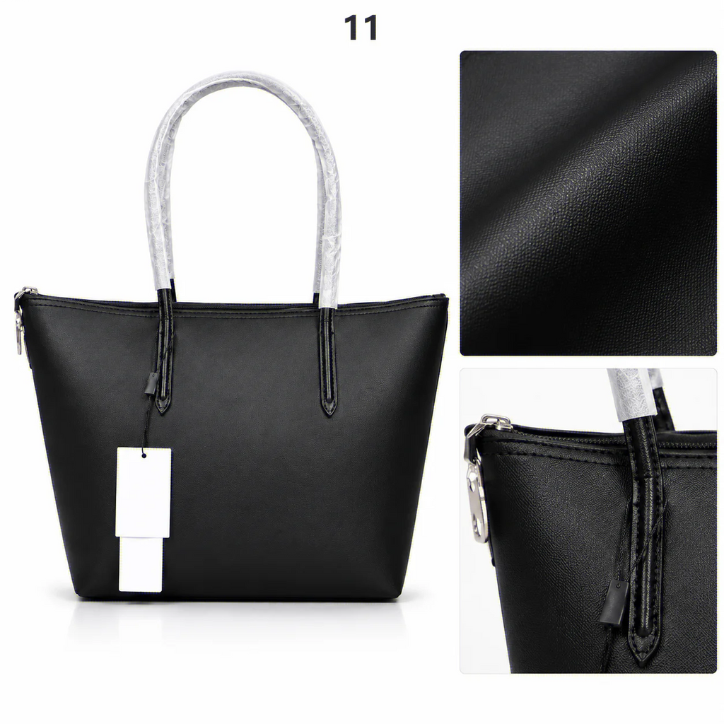 HTMCK Women Large Capacity Tote Bag, Waterproof PU Simple Solid Color Shoulder Handbag, Casual Commuter Shopping Travel Bag