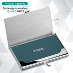 Premium Ultra Thin Stainless Steel Business Card Holder - Silver Metal Pocket Case for Men and Women Simple Design Wallet