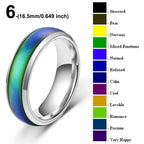 1pc Stainless Steel Mood Ring Changing Color Rings Emotion Feeling Temperature Ring For Women Men Couples Rings Fashion Jewelry