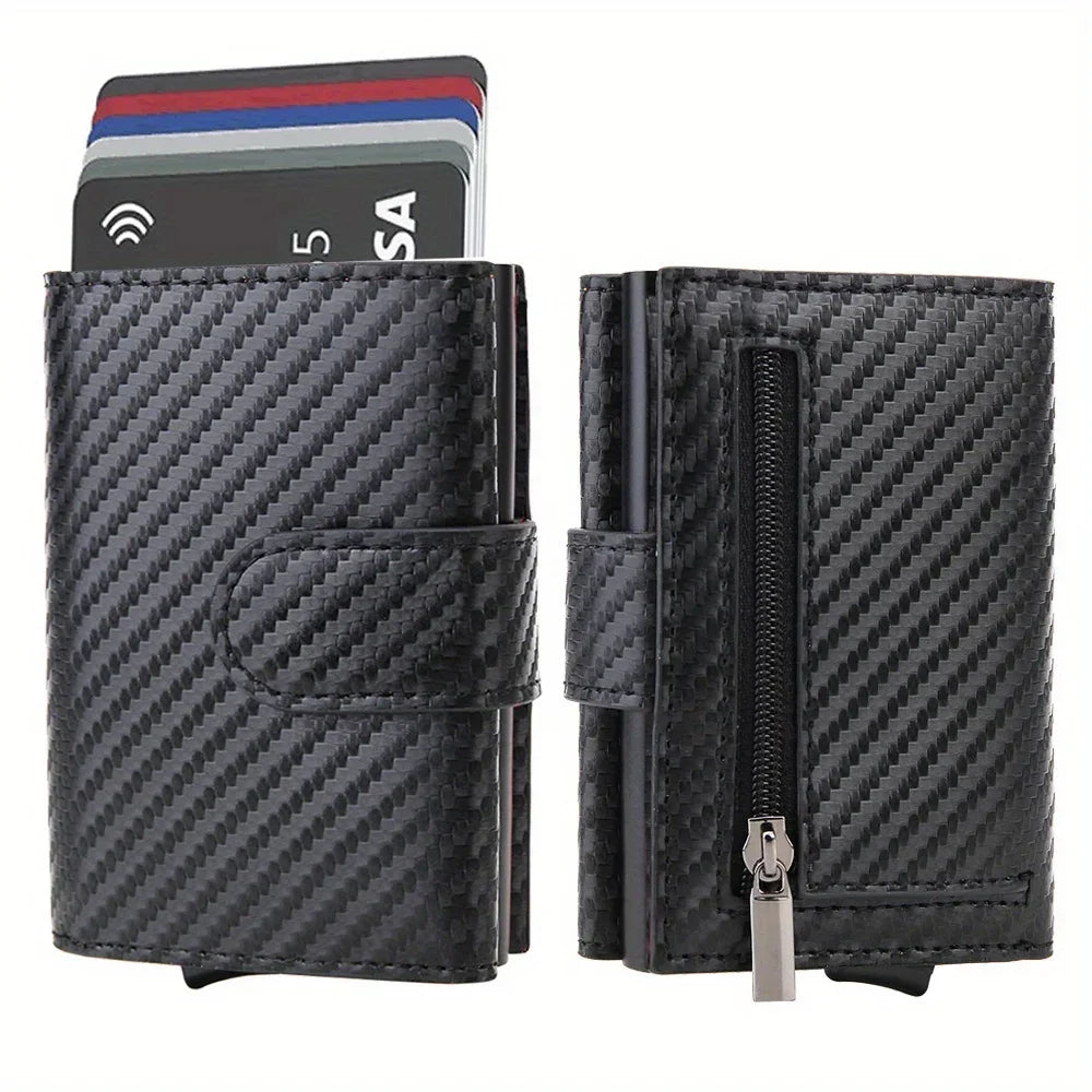 Rfid PU Leather Men Wallets Credit Card Holder Trifold Wallet Card Case Smart Slim Thin Coin Pocket Wallet for Daily Use