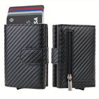 Rfid PU Leather Men Wallets Credit Card Holder Trifold Wallet Card Case Smart Slim Thin Coin Pocket Wallet for Daily Use