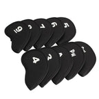 10Pcs/Set Golf Head Covers For Iron Golf Club Protective Black/Red/Blue Golf Club Iron Head Protector Golf Accessories