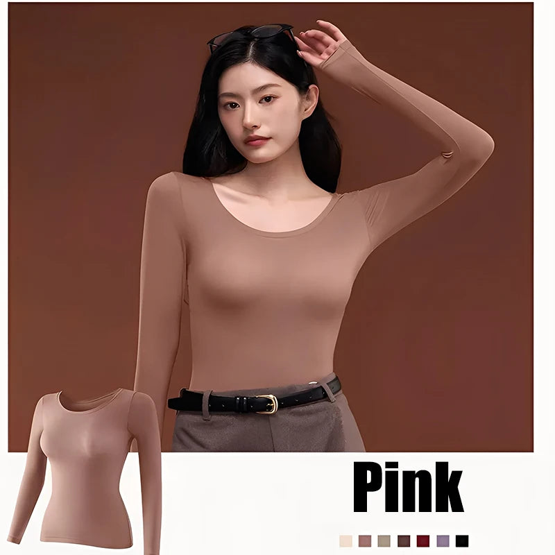 1 Set Sexy Women's Thermal Underwear Winter Clothes Seamless Thick Warm Lingerie Women Thermal Clothing Set Woman 2 Pieces