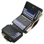 1Pcs/Baellerry Men's Short Pu Leather Wallet, Multiple Card Slots with Bill Holder and Zippered Coin Pocket, Stylish Everyday Small Wallet