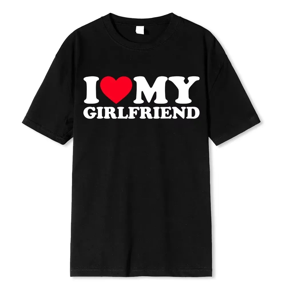 I Love My Boyfriend Clothes I Love My Girlfriend T Shirt Women Summer Manga Graphic Short Sleeve Tee Soft Female