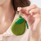 Fruit Coin Purse Cherry Blueberry Design Fruit Charm Coin Purse Cute PU Leather Pendant Keychain Earphone Bag Mini Storage Bag