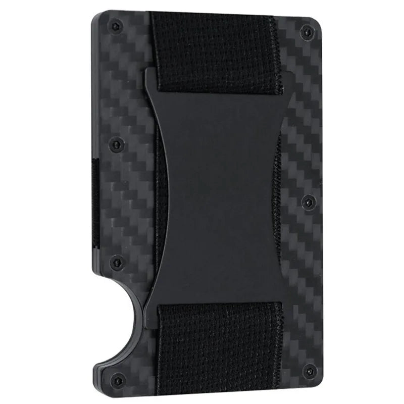 Forged Carbon Fiber Mini Slim Wallet Case Organizer for Men Cartera Tarjetero Hombre Cashback Credit Card Holder Luxury Gift