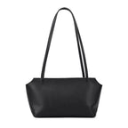 Luxury Women's Genuine Cowhide Leather Mini Shoulder Tote Bag Pebbled Leather Long Strap Underarm Handbag Minimalist Daily Purse