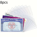 8/10/20PCS PVC Card Protective Cover, Card Holders Sleeves, Suitable For Social Security, Medical Insurance, and Credit Cards