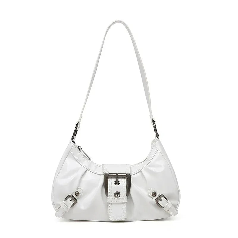 Y2K Retro Pleated Hobo Shoulder Bag for Women Hot Selling Maillard Style Underarm Bag Clutch Handbags for Travel Work Shopping