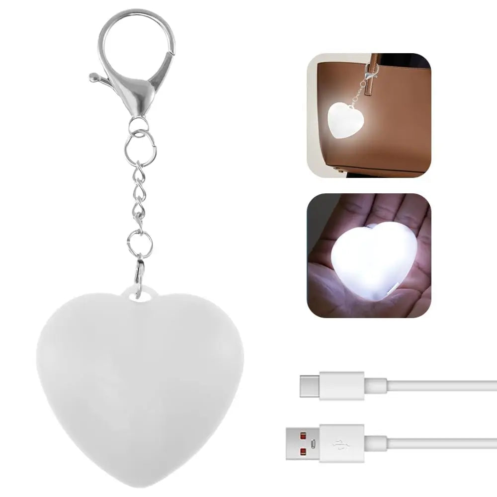 Touch Sensitive LED Charging Lamp Purse Light Handbag with Automatic Sensor Bed Lamp Heart Light Gift Ideas Women Night Lamps