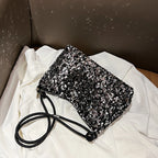 Popular Trendy Women's Korean-Style Handbag with Sequins - Versatile Single-Shoulder Small Bag