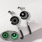 New Moon and Sun Love Time Gem Glow Couple Bracelet - Hand-woven Rope for Couples