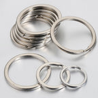 20pcs Metal Split Jump Rings Metal Hooks for DIY Keychain Pendant Making Accessory