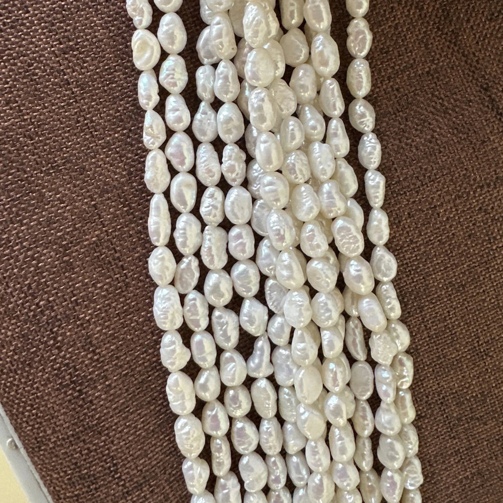 4.5 to 5.5 mm irregular baroque imitation pearl semi-finished beads for making jewelry, DIY necklaces, bracelets, and accessorie