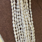 4.5 to 5.5 mm irregular baroque imitation pearl semi-finished beads for making jewelry, DIY necklaces, bracelets, and accessorie