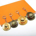 One Piece Luffy Straw Hat Keychain Rotatable Zoro Skull Metal Pendant Role-Playing Decorative Accessories Fan Jewelry Gift