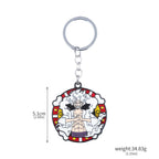 One Piece Luffy Straw Hat Keychain Rotatable Zoro Skull Metal Pendant Role-Playing Decorative Accessories Fan Jewelry Gift