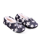 Mntrerm Warm At Home Woman Slippers Cotton Shoes Plush Female Floor Shoes Non-slip Indoor Bow Tie Dots Shoes Woman Home Slipper