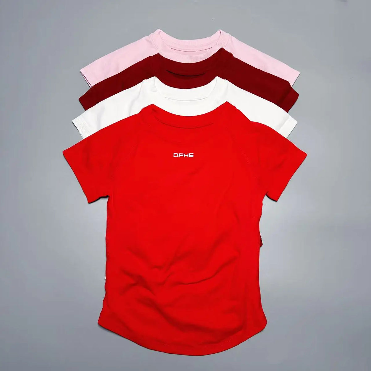 DFHE Women Breathable Sports T Shirt Short Sleeve Round Neck Elastic Casual Tops For Gym Yoga Running Fitness