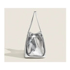 Sparkling Silver Mini Bucket Bag Glittery PU Drawstring Design Multifunctional Crossbody Handbag with Wallet for Ladies Daily Us