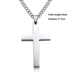 New Christian Cross Pendant Necklace For Men's Necklace Fashion Metal Religious Pendant Women Party Jewelry Accessories